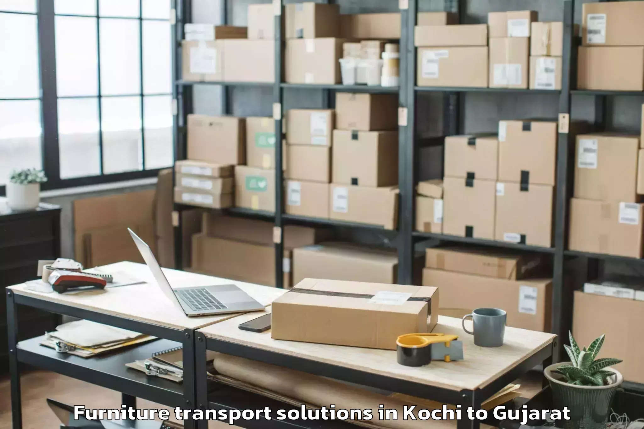 Expert Kochi to Wankaner Furniture Transport Solutions